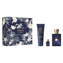 Versace Dylan Blue Eau De Toilette Spray 100ml Shower Gel 100ml Set