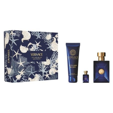 Versace Dylan Blue Eau De Toilette Spray 100ml Shower Gel 100ml Set