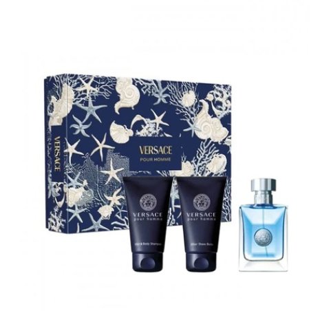 Versace Eros Gift Set Eau De Toilette Spray 50ml Shower Gel 50ml After Shave Balm 50ml