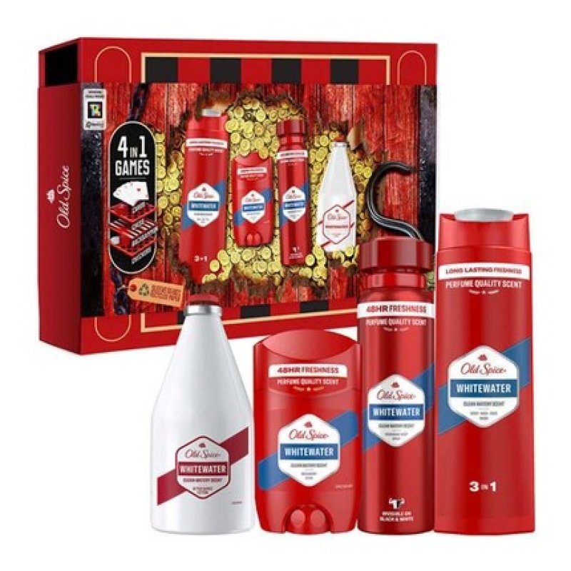 Old Spice Old Spice Gamebox Set For Men With Whitewater Deodorant, 50ml & Shower Gel, 250ml & Aftershave 100ml