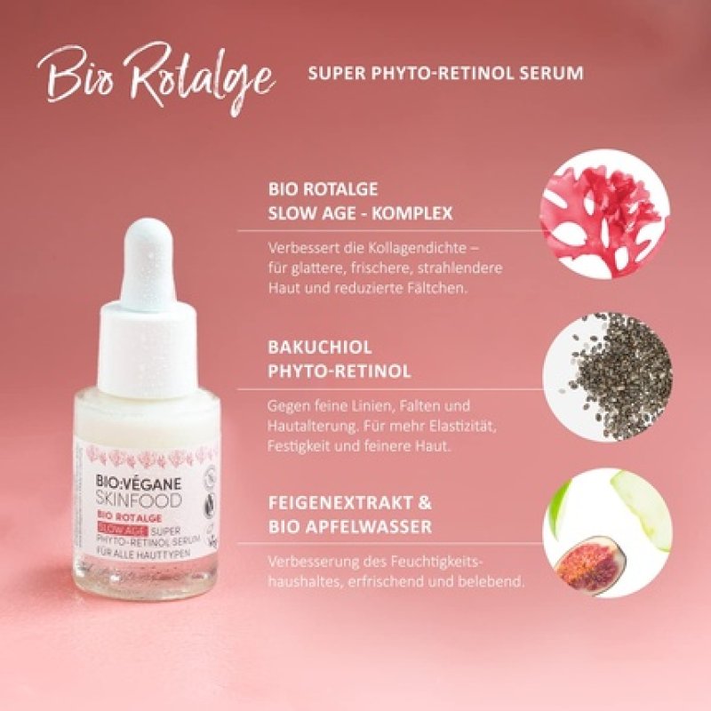 Bio Vegan Skinfood Red Algae Super Phyto-Retinol Serum - Slow Age Serum