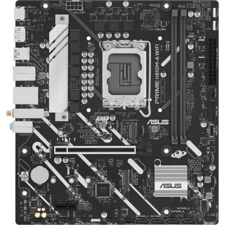 Asus PRIME H810M-A WIFI, Intel H810, 1851, Micro ATX, 2 DDR5, HDMI, DP, Wi-Fi 6E, GB LAN, 2x M.2