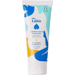 My Lubie Natural Intimate Lubricating Gel with Calendula and Vitamin E - Edible Vegan Moisturizing - Eco-Responsible