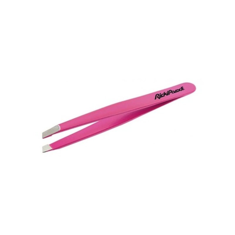 Rickiparodi Oblique Stainless Steel Tweezers Pink 9cm