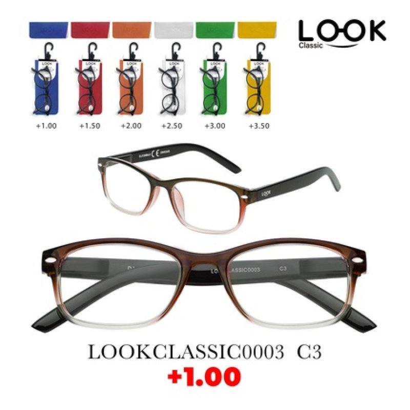 Look Optics Look Classic 0003 C3 1.00 Classic Glasses