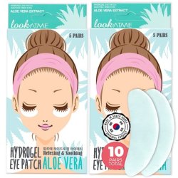 Korean Skin Care Aloe Vera Hydrogel Eye Patch 10 Pairs - Collagen Under Eye Mask Dark Circles and Puffiness - Gel Under