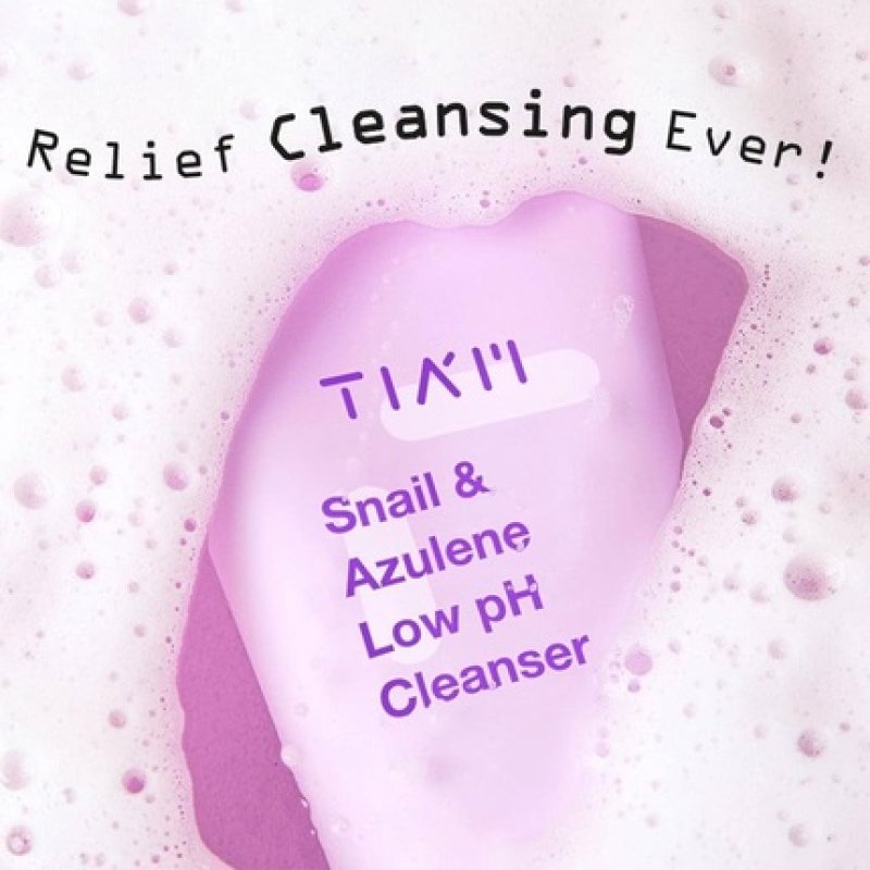 Tiam Snail & Azulene Low pH Cleanser Foaming Face Wash & Gentle Cleanser