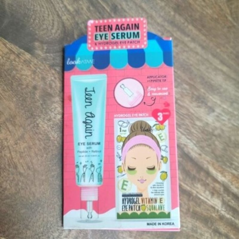 Teen Again Eye Serum with Peptide and Retinol and Hydrogel Eye Patch
