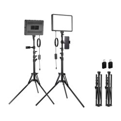 Neewer BP300 studio set two LED lights tripods phone holders
