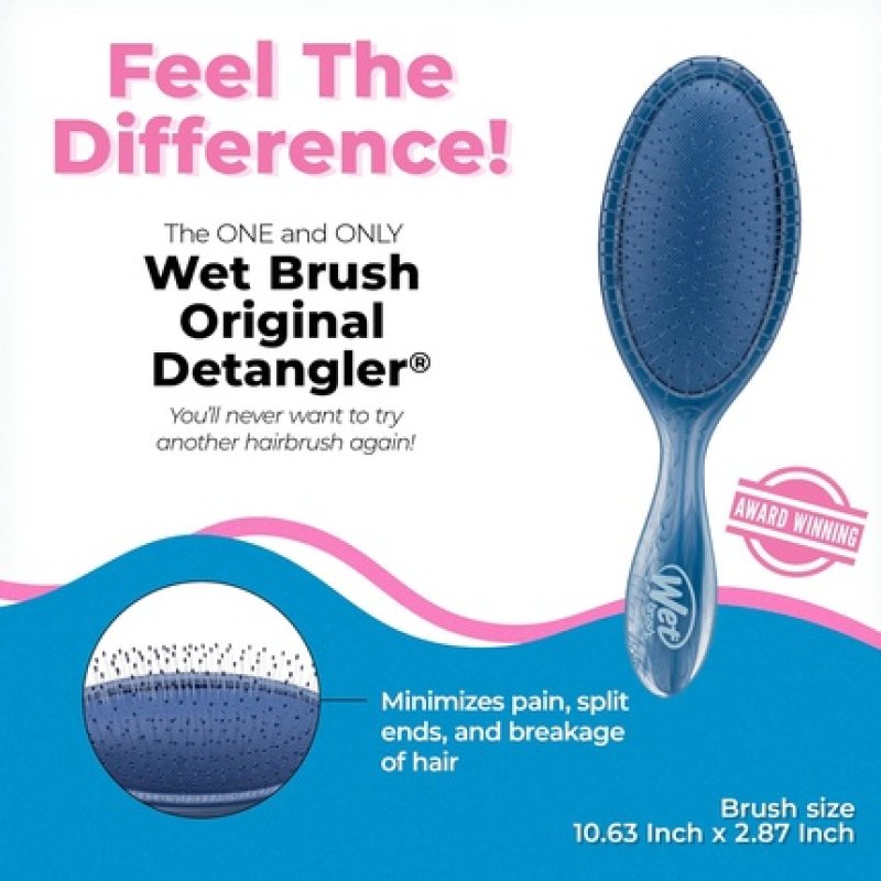 Wet Brush Original Detangling Brush Natural Marble Blue Slate for All Hair Types