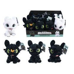 DRAGONS - Display de 12 Peluches 18cm - 4 Modèles