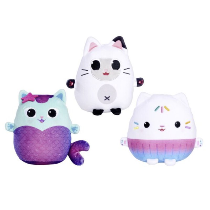 GABBY'S DOLLHOUSE - Squishy -Assortiment de 6 Peluches 30cm - 3Modèles