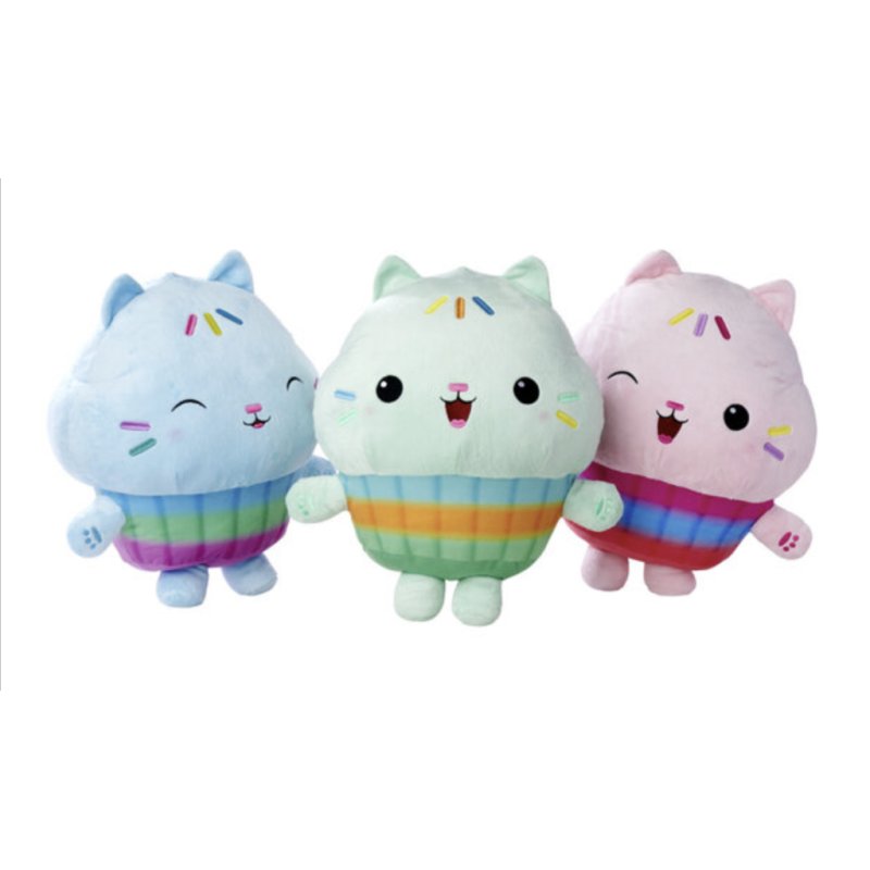 GABBY'S DOLLHOUSE - Cakey - Assortiment de 5 Peluches 38cm - 3 Modèles