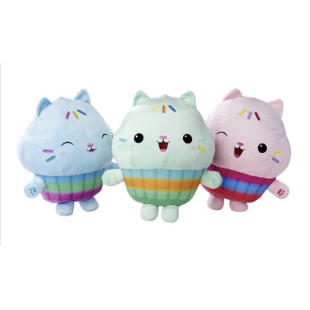 GABBY'S DOLLHOUSE - Cakey - Assortiment de 5 Peluches 38cm - 3 Modèles
