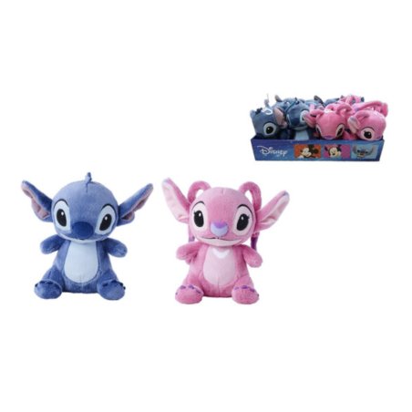 STITCH & ANGEL - Display de 12 Peluches 17cm - 2 Modèles