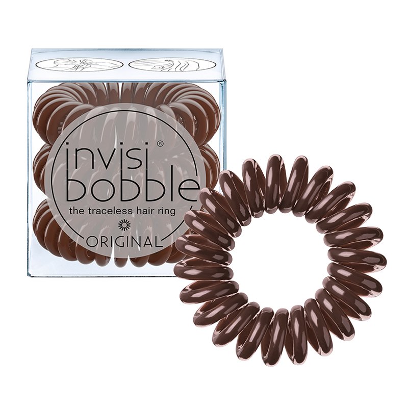 Invisibobble Original Hair Ties Pretzel Brown - Pack of 3
