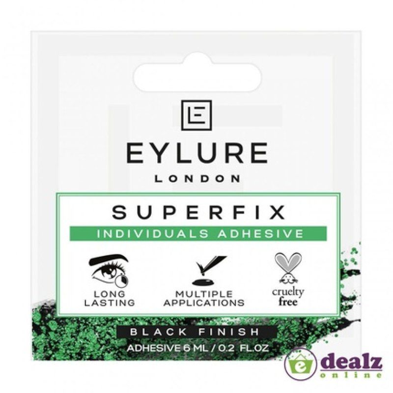Eylure Superfix Eyelash Adhesive Glue Clear Black 6ml