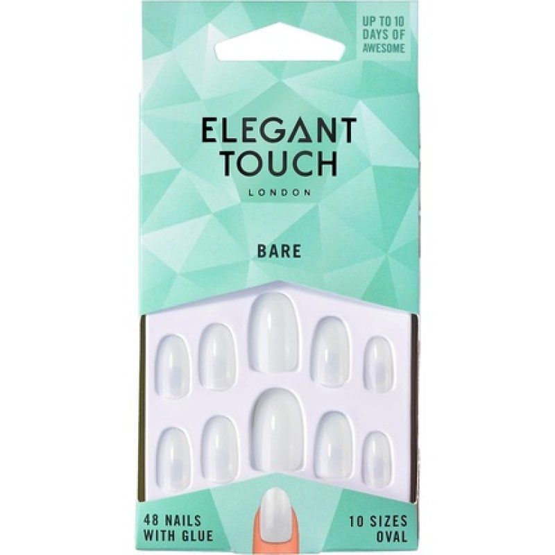 Elegant Touch Bare Nails Oval Clear 48 Count