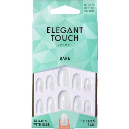Elegant Touch Bare Nails Oval Clear 48 Count