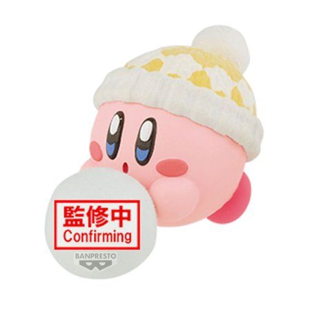 Kirby Play in the Snow Fluffy Puffy Mine Kirby figure 4cm