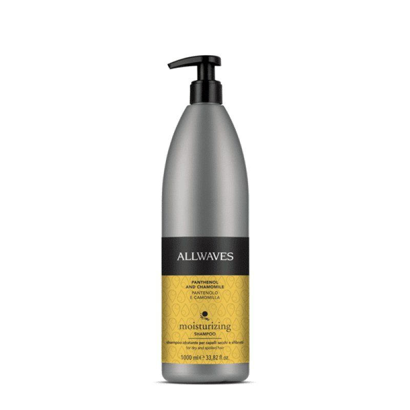 Allwaves Moisturizing – Hydrating Panthenol and Chamomile shampoo 1000 ml Shampoing Professionnel Unisexe