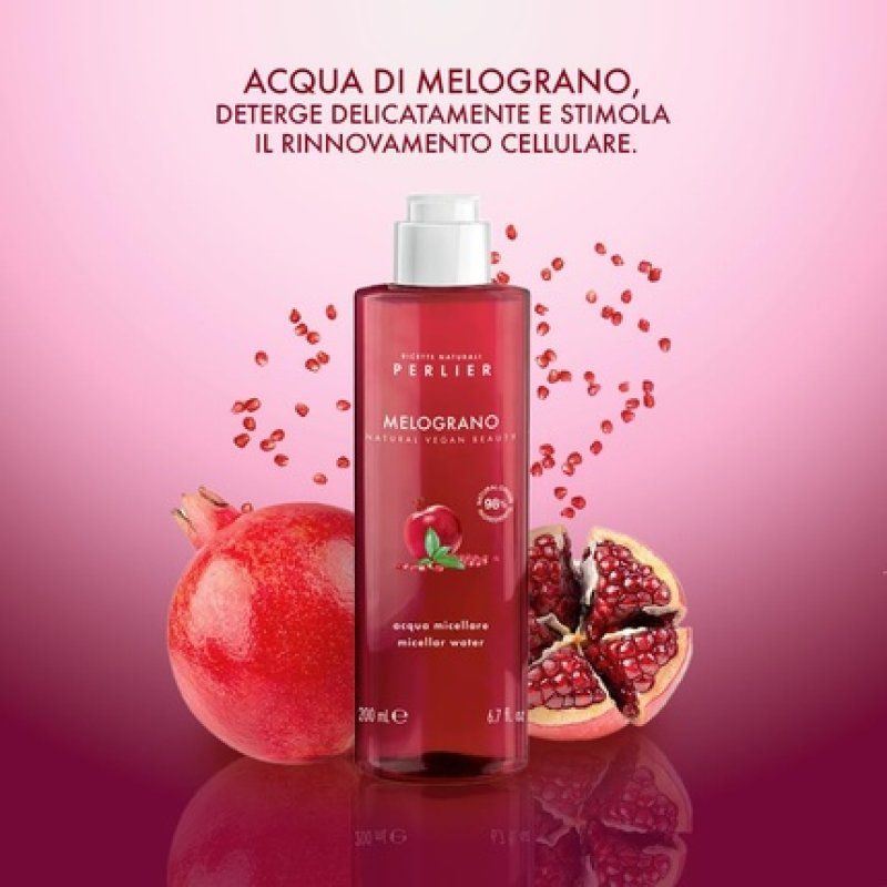 Perlier Micellar Water for Face, Eyes, and Lips - Cleanser - Face Treatments - Pomegranate - Vegan
