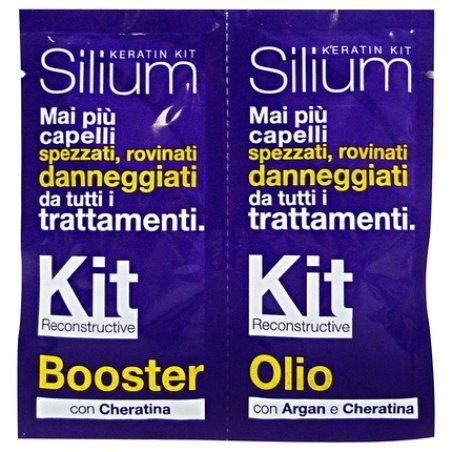 Silium Reconstructive Kit Oil Booster Treatment for Restorative Hair with Argan and Keratin 2 Sachets 12ml