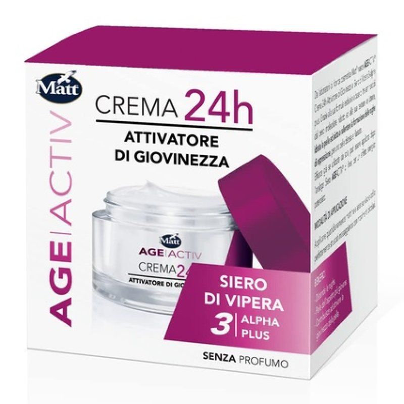 Matt Cosmetics AGEACTIV Cream 24h Youth Activator Anti-Aging with Viper Serum Face Cream for Hydrated Skin 50ml