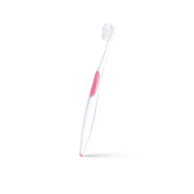 Zendium Sensitive Extra Soft Toothbrush Gentle and Precise Cleaning Pink White 1 Count