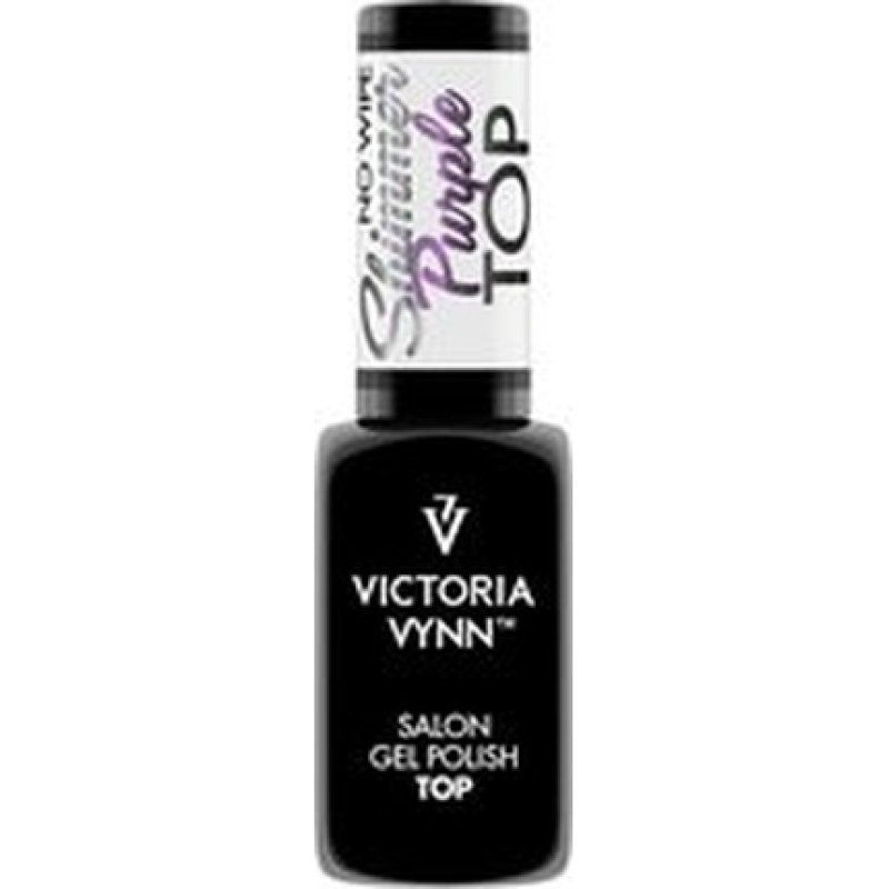 Victoria Vynn Top Coat Shimmer Purple Pink No Wipe 8 Ml - Glitter Gel Polish