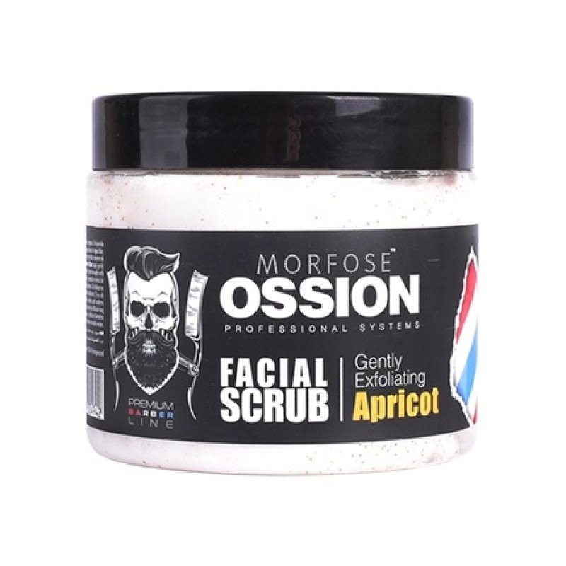 Morfose Ossion Premium Barber Scrub Apricot 400ml Exfoliating Scrub For Barbers
