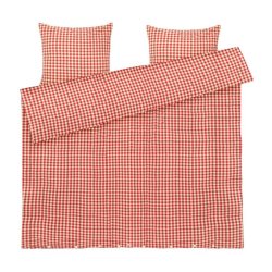 Juna - Bæk&Bølge Bed Linen 200x220 cm - Red & Yellow