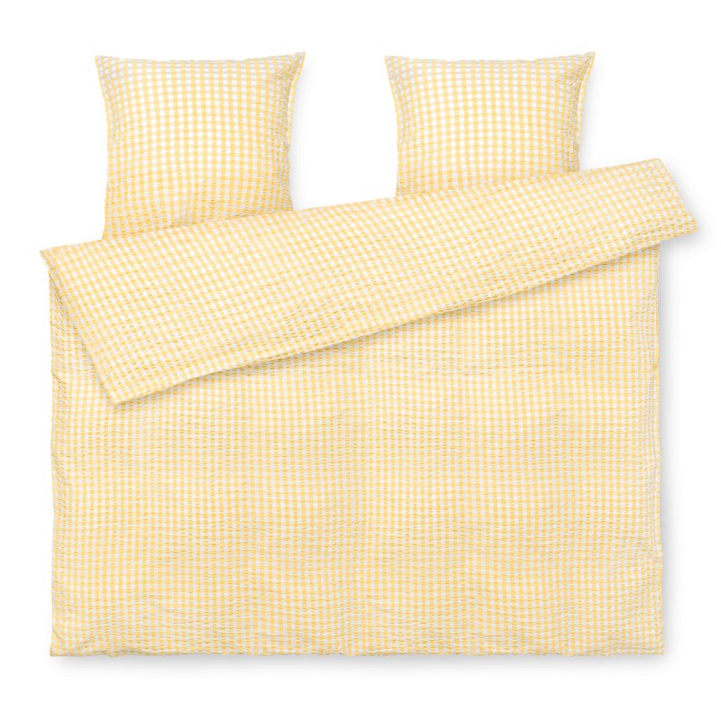 Juna - Bæk&Bølge Bed Linen 200x220 cm - Yellow & White