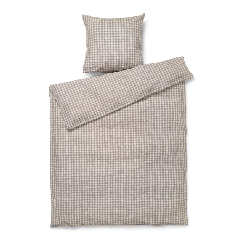 Juna - Bæk&Bølge Bed Linen 140x200 cm - Grey & Birch