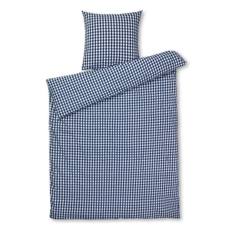 Juna - Bæk&Bølge Bed Linen 140x200 cm - Dark Blue & White