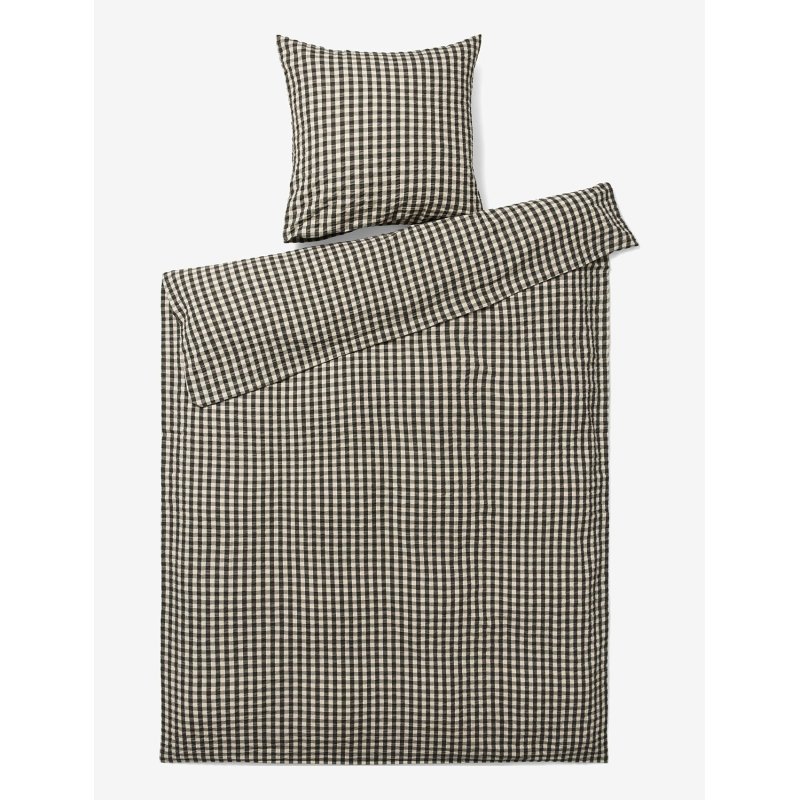 Juna - Bæk&Bølge Bed Linen 140x200 cm - Black & Sand