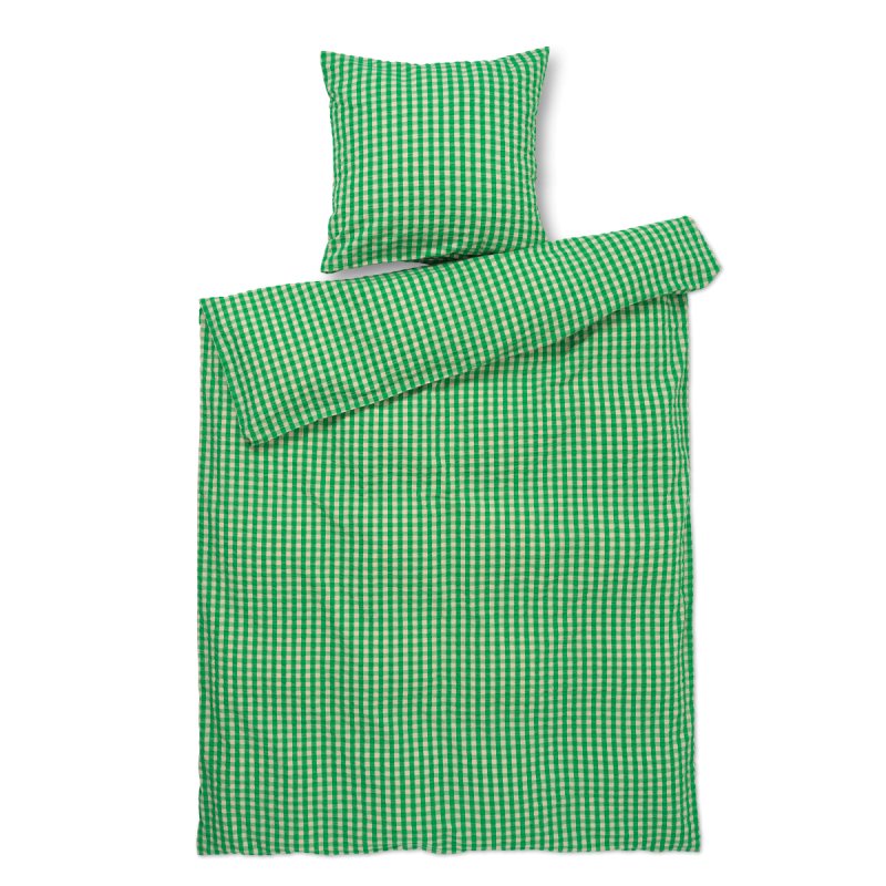 Juna - Bæk&Bølge Bed Linen 140x200 cm - Green & Sand