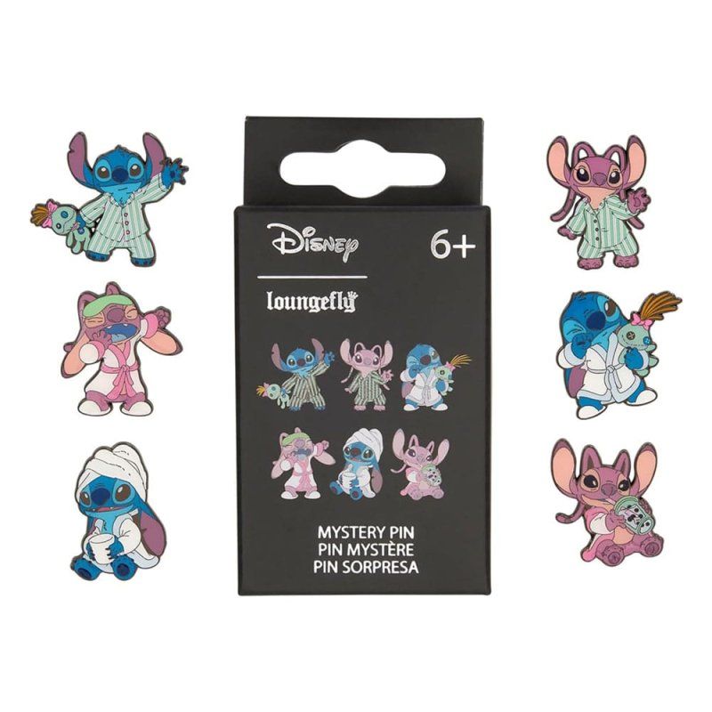 Disney by Loungefly Enamel Pins Blind Box Stitch and Angel Display (12)
