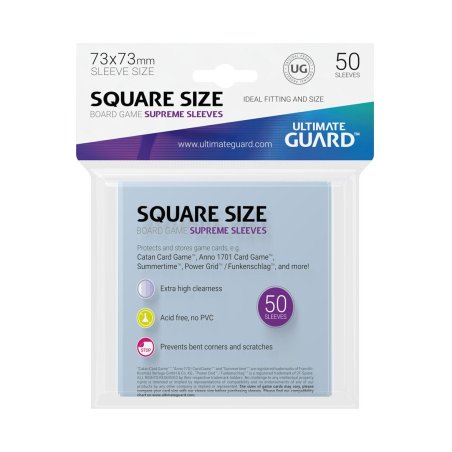 Ultimate Guard Supreme Sleeves for Board Game Cards Square (50)
