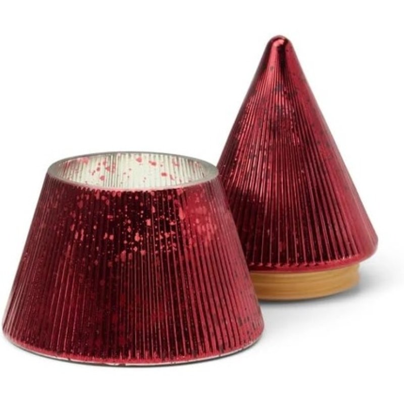 Paddywax Christmas Ribbed Stacking Tree Candle Winter Berries