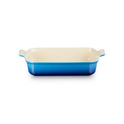 Le Creuset 71102322200001 Rechteckige Auflaufform Tradition, 32 cm, Azure