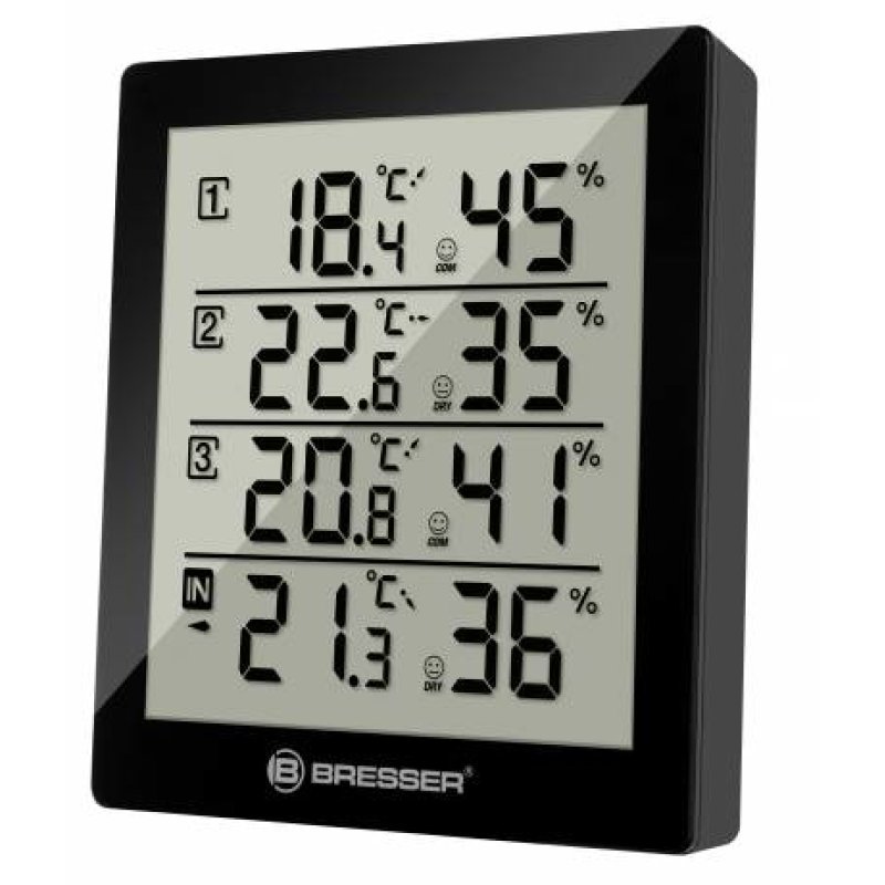 Bresser Optics 7000020CM3000 environment thermometer Electronic environment thermometer Indoor/outdoor Black, White