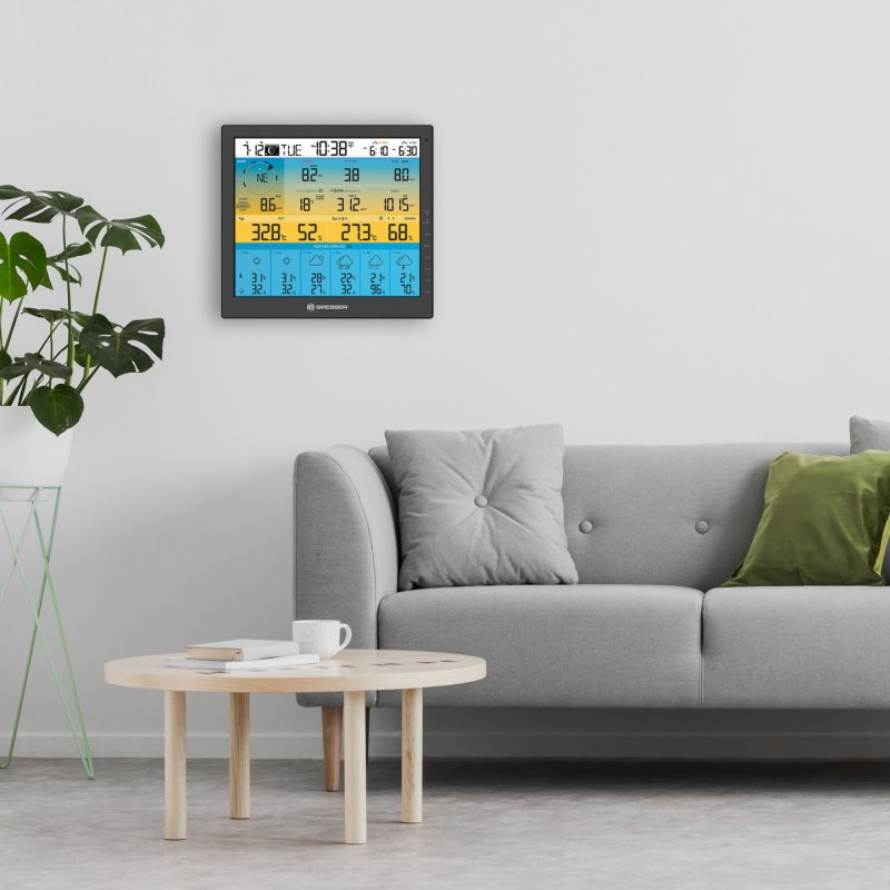 Bresser Optics 7003220 station météo numérique Noir LCD Batterie/Solaire Wifi