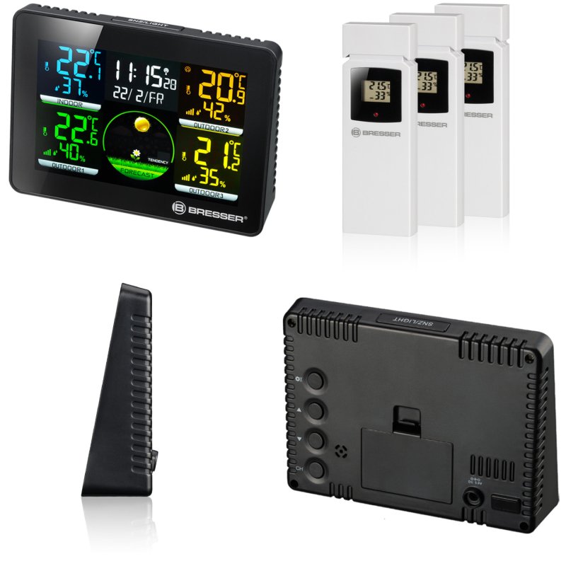 Bresser Optics 7000023 digital weather station Black LCD DC/Battery