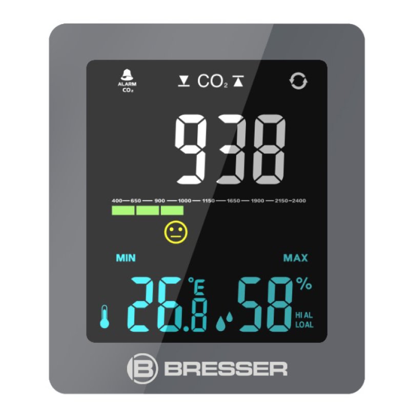 Bresser CO Luftqualittsmonitor grau