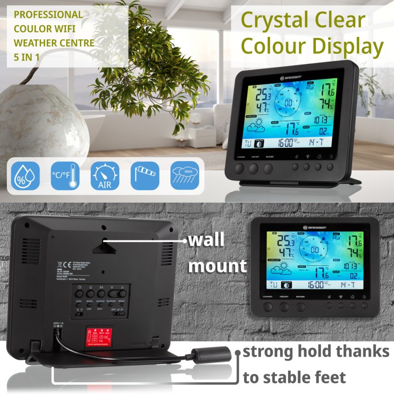 Bresser Wetter Center 5-in-1 WLAN Profi-Sensor