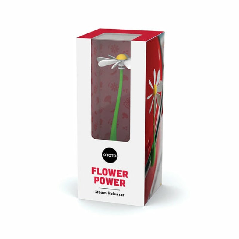 Ototo Design Flower Power Holder Green, White Plastic 1 pc(s)