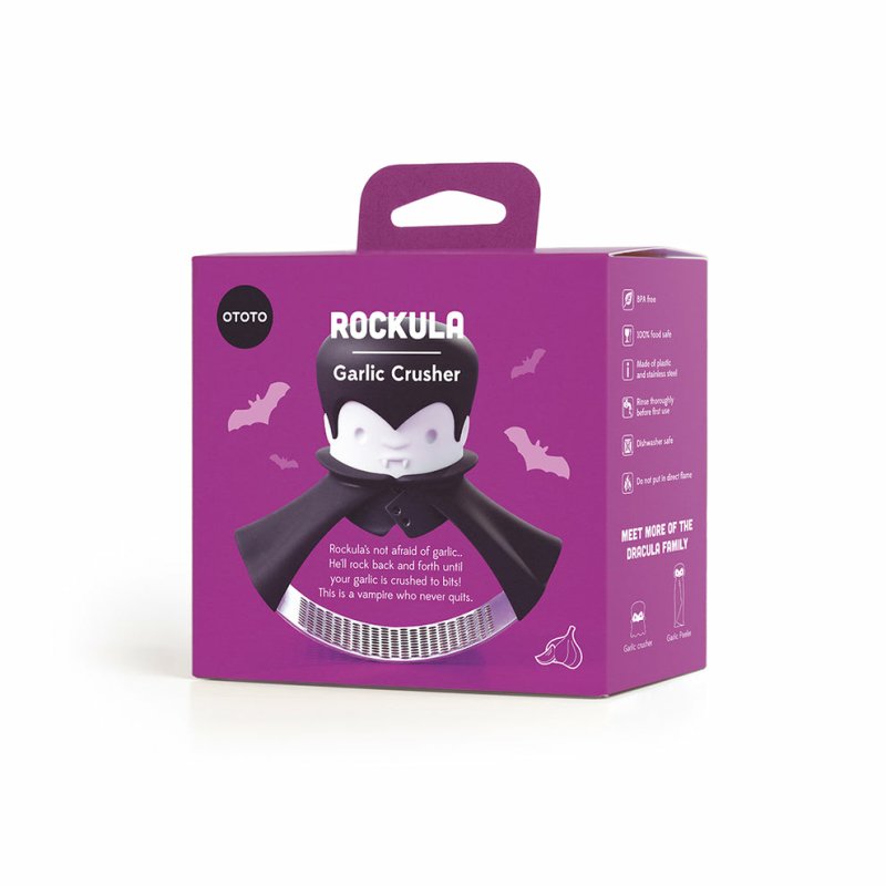 Ototo Design Rockula Plastic, Stainless steel Table garlic press