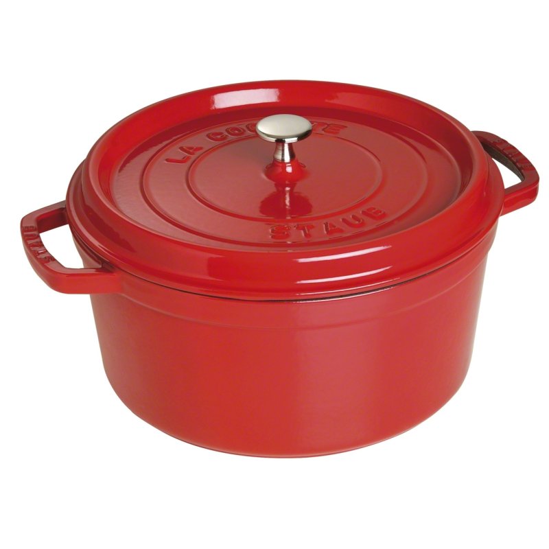 Staub La Cocotte 28cm rund, Kirsch-rot, Gusseisen