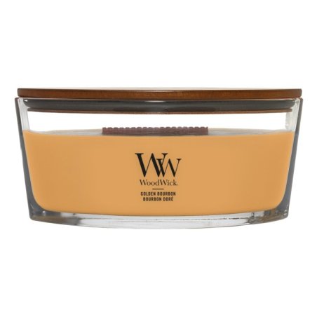 WoodWick Golden Bourbon wax candle Other Transparent, Wood, Yellow 1 pc(s)